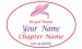 White Oval name Badge Artwork 26 Pink